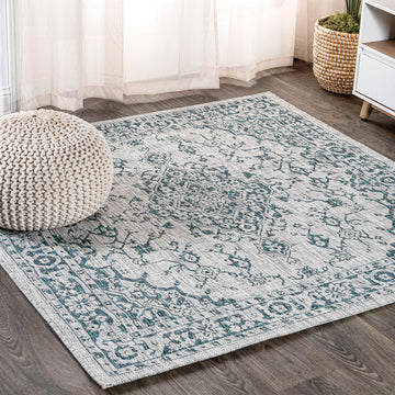 Rozetta Boho Medallion Textured Weave Indoor/outdoor Area Rug